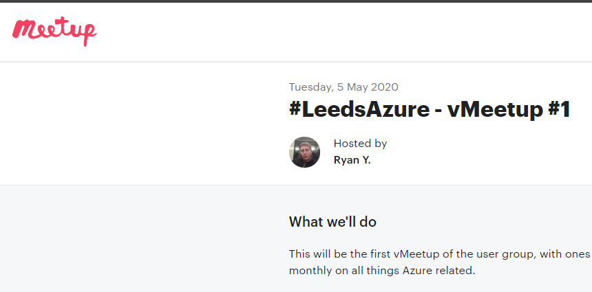 Leeds Azure vMeetup
